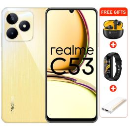 Realme C53 Phone, 6.7-inch, 8GB RAM, 256GB - Champion Gold  With Free Gifts