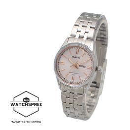 Casio LTP1335D-4AV Women`s Standard Stainless Steel Day Date Pink Dial Watch