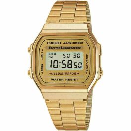 Casio A168WG-9 GOLD Stainless Steel Digital Casual Watch Alarm Stopwatch