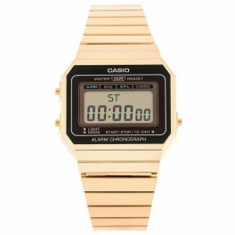 Casio Digital Gold Ion Plated Stainless Steel Band Watch A700WG-9A