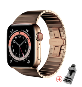  حزام من الذهب الورديSantos FG المعدنية وأمبير ؛  iwatch حافظة 