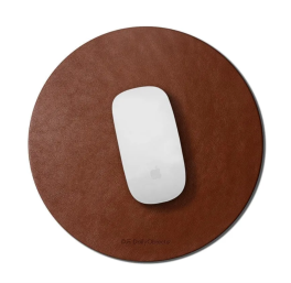Orb Vegan Leather Mouse Pad (Tan)