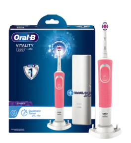 Oral B Brush Vitality 3D whitening Pink w/ travel case