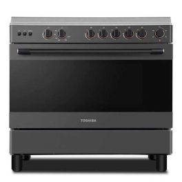 TOSHIBA 5 Burners Cooker Gas, 90X60cm - Grey 