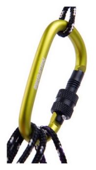8cm d-type multifunctional hang buckle with lock - Yellow