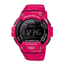 Casio Digital Rubber Pink Band Watch for Men - W-S220C-4BVDF