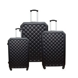 travel bags set 3 Diamond Cut dark grey
