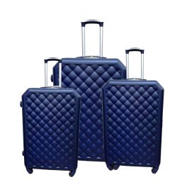 travel bags set 3 Diamond Cut navy blue