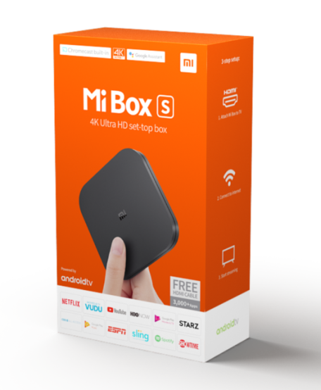 XIAOMI, MI BOX S 4K HDR, ANDROID GOOGLE, ASISTENT REP STREAMING, NEGRO